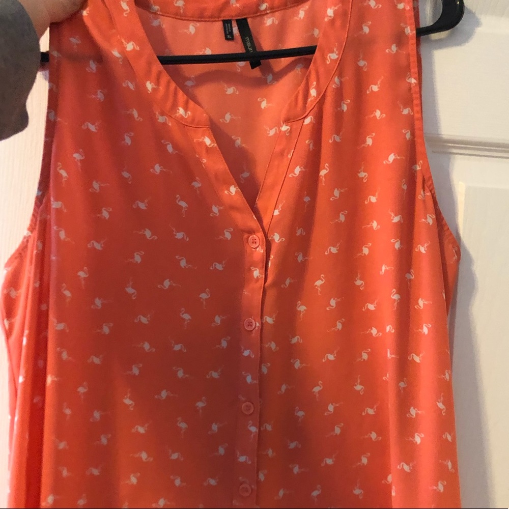 Flamingo sleeveless blouse XL